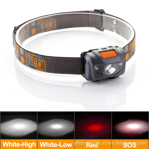 New R3+2LED Super Bright Mini Headlamp Headlight Flashlight Torch Lamp 110Lumens